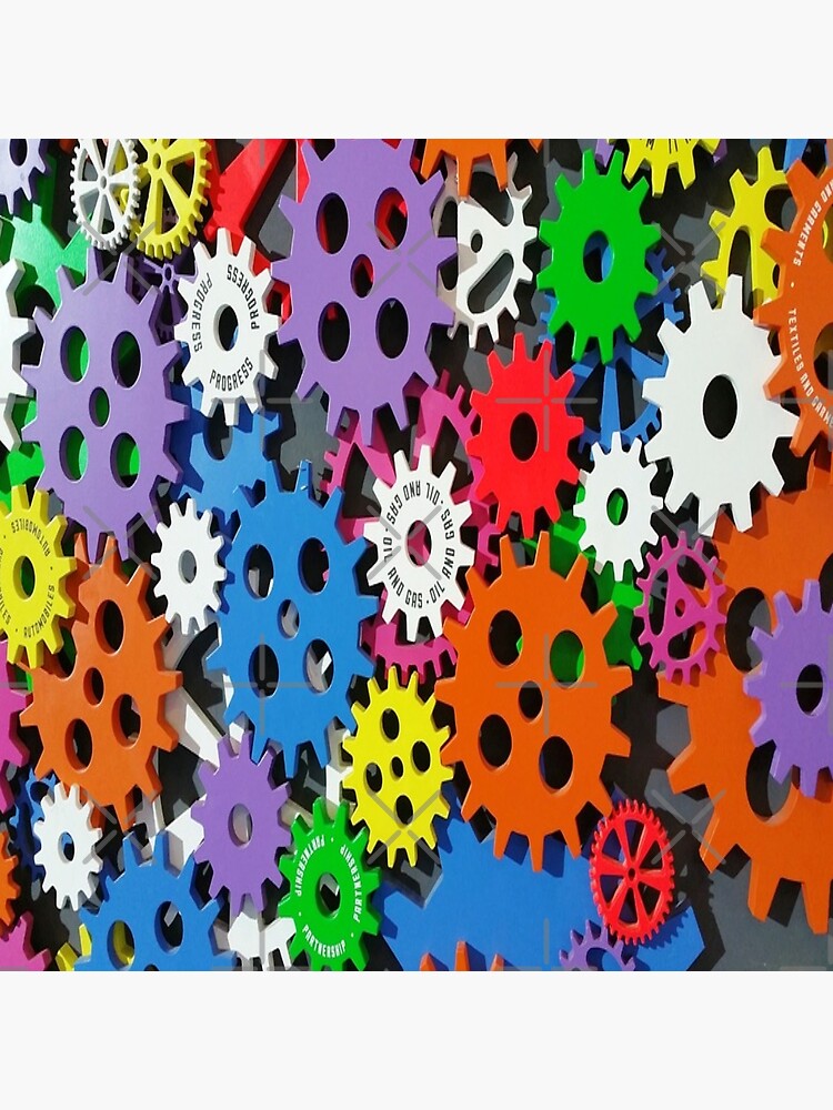 "Colorful Gears Of Doom" Poster for Sale by WinkyDoodle Redbubble