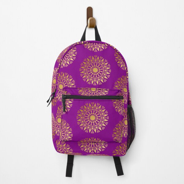 Item preview, Deep Purple And Gold Mandala Floral Pattern designed and sold by Tamas Das.