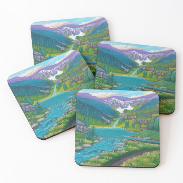 Item preview, Colorfull acrylic landscape painting designed and sold by horseaddicted.