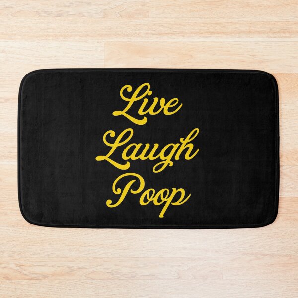 Item preview, Live Laugh Poop - Black Gold Stylish Typography | Funny Humorous Memes designed and sold by Delandor.