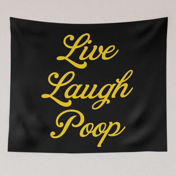 Item preview, Live Laugh Poop - Black Gold Stylish Typography | Funny Humorous Memes designed and sold by Delandor.