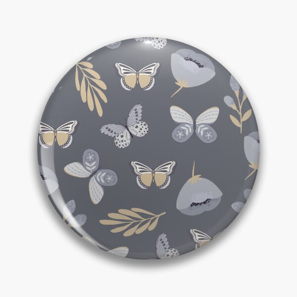 Item preview, Gray Butterflies and wildflower designed and sold by FunnyChameleon.