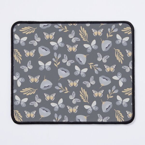 Item preview, Gray Butterflies and wildflower designed and sold by FunnyChameleon.