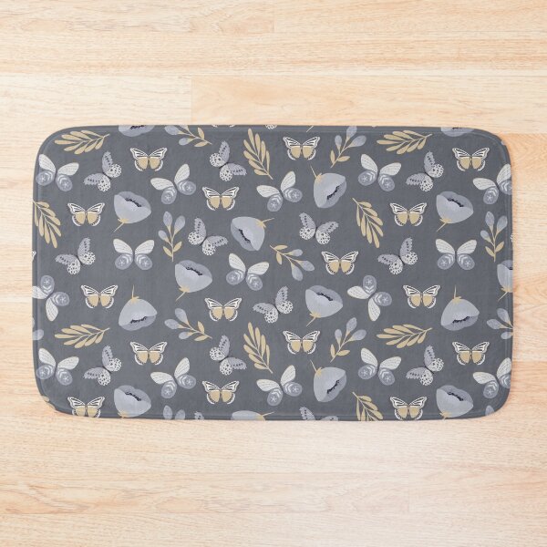Item preview, Gray Butterflies and wildflower designed and sold by FunnyChameleon.