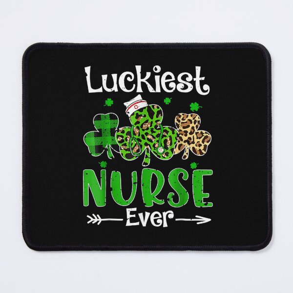Item preview, Luckiest Nurse Ever Nursing St Patricks Day Shamrock Leopard designed and sold by Wendiart.