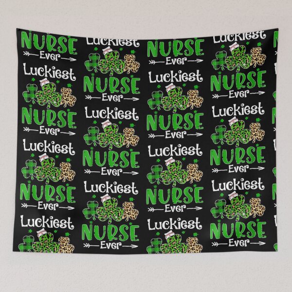 Item preview, Luckiest Nurse Ever Nursing St Patricks Day Shamrock Leopard designed and sold by Wendiart.