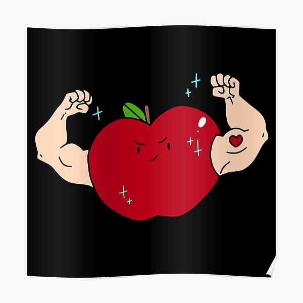 Buff Apple Posters Redbubble