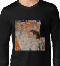 Gustav Klimt, mother and child,reproduction,art nouveau,great art from vintage painters Long Sleeve T-Shirt