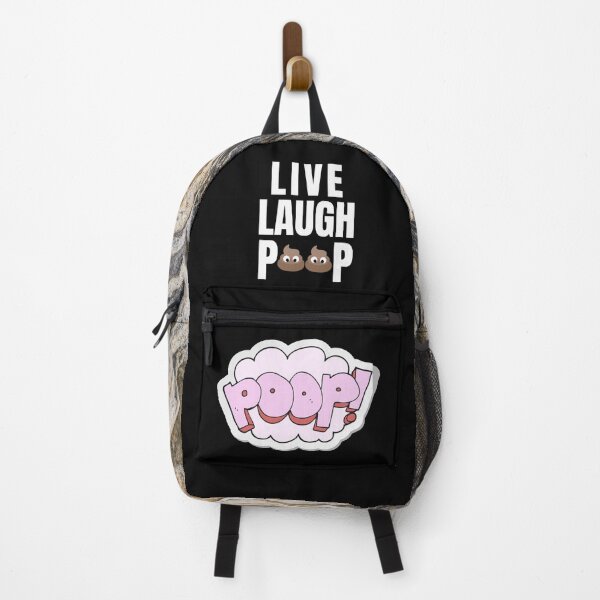Item preview, Live Laugh Poop - Black White Retro Typography | Funny Humorous Memes designed and sold by Delandor.
