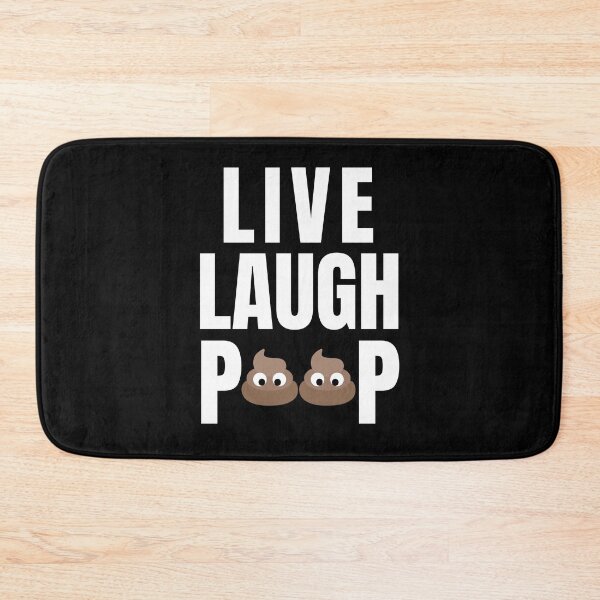 Item preview, Live Laugh Poop - Black White Retro Typography | Funny Humorous Memes designed and sold by Delandor.
