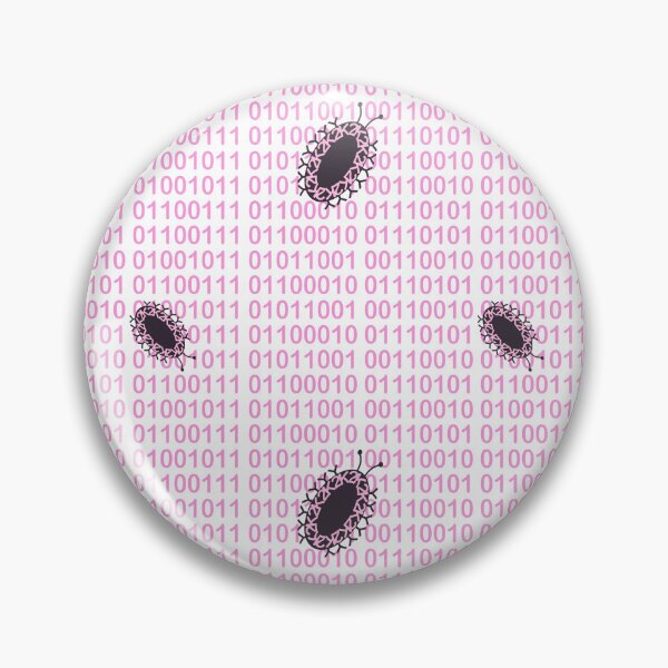 Item preview, Y2K Bug on Pink Binary Code designed and sold by mixMixtli.