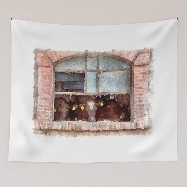Item preview, Cows facing the barn window designed and sold by Giuseppe Cocco.