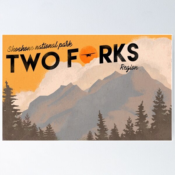 Item preview, Two forks region poster designed and sold by FreSkratt.