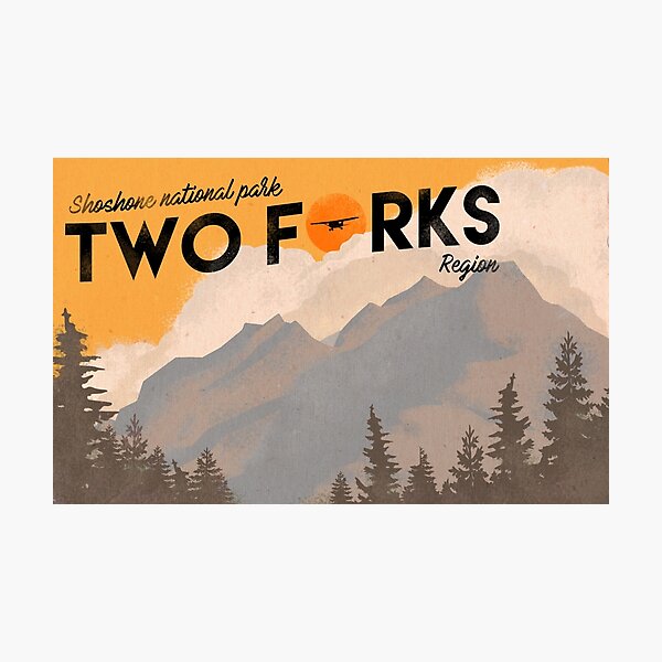 Item preview, Two forks region poster designed and sold by FreSkratt.