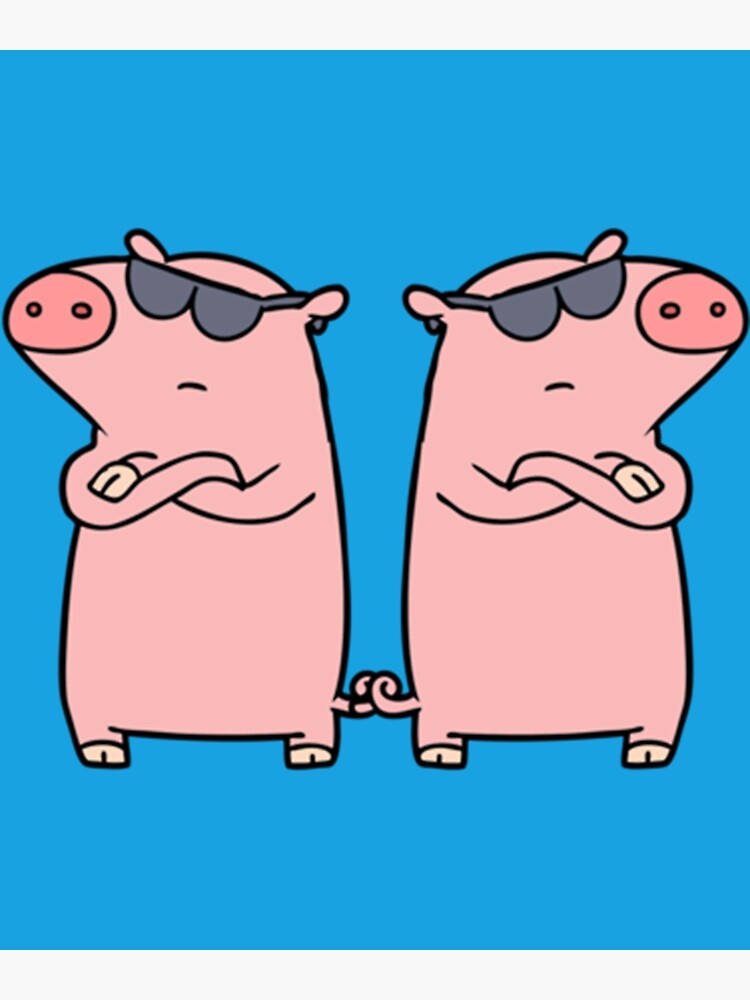 "National Pig Day, Double Pigs " Poster for Sale by TheAngryStylist