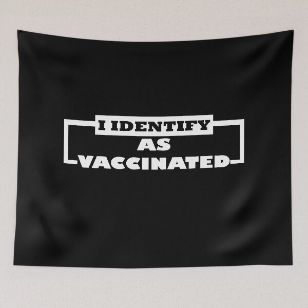 Item preview, I IDENTIFY AS VACCINATED PREMIUM T-SHIRT designed and sold by RUZMA.