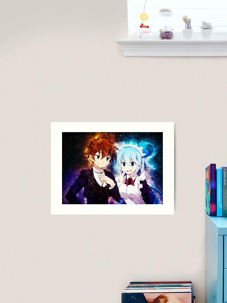 Aqua And Kazuma Konosuba | Art Print