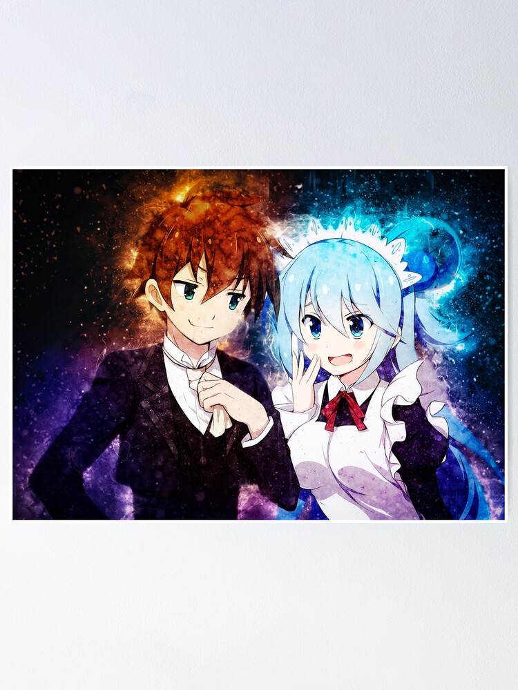 Aqua and Kazuma - Konosuba