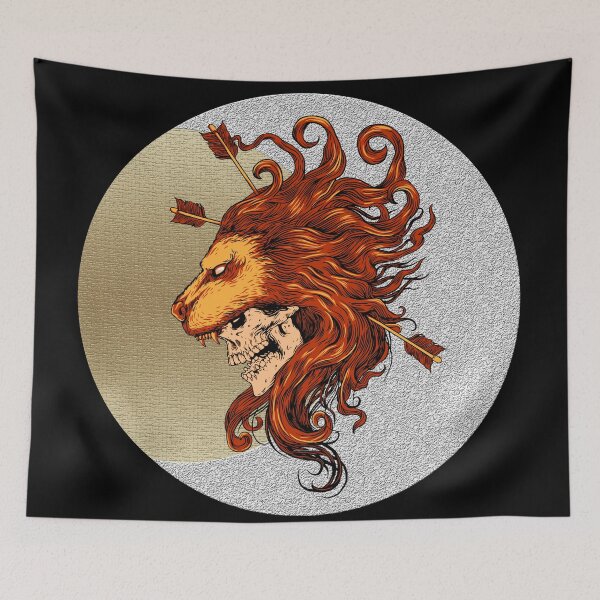 Item preview, Lion skull and moon designed and sold by Astralia.