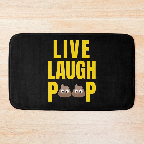 Item preview, Live Laugh Poop - Black Gold Fashion Typography | Funny Humorous Memes designed and sold by Delandor.