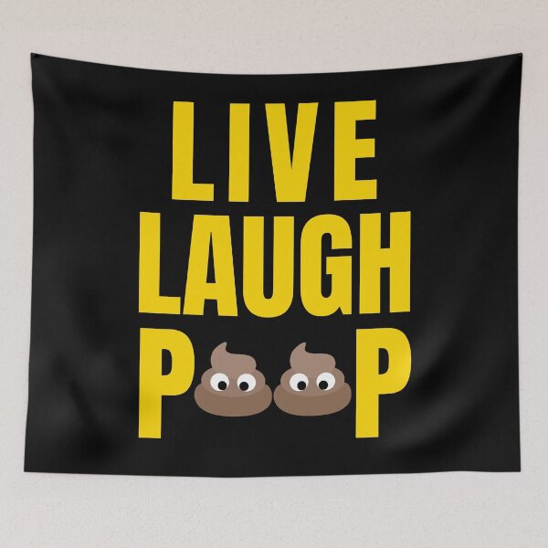 Item preview, Live Laugh Poop - Black Gold Fashion Typography | Funny Humorous Memes designed and sold by Delandor.