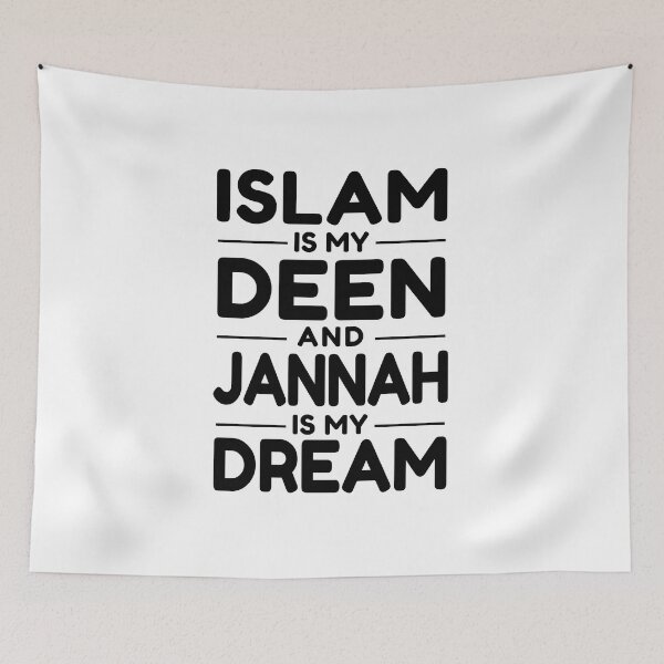 Item preview, islam is my deen jannah is my dream islamic art quotes designed and sold by EfenDesign.