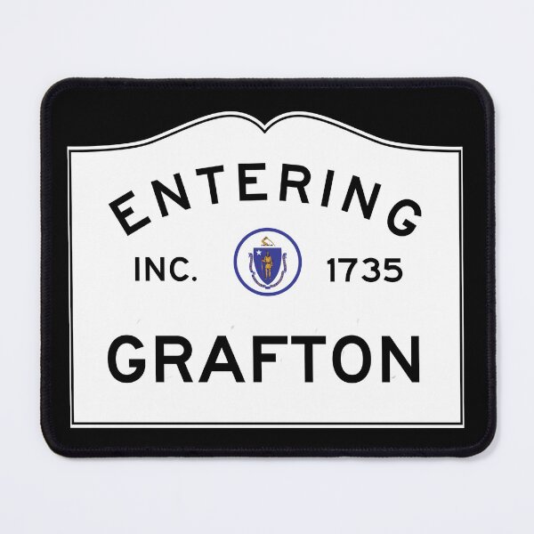 Item preview, Entering Grafton Massachusetts - Commonwealth of Massachusetts Road Sign designed and sold by NewNomads.