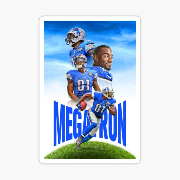 Calvin Johnson Detroit Lions Art T-Shirt by Joe Hamilton - Pixels Merch