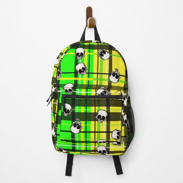 Item preview, Yellow and Green Skeleton Split Plaid designed and sold by JanGrackle.