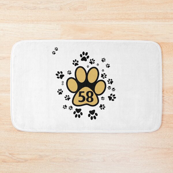 Item preview, Number 58 with animal paws designed and sold by MadandMean.