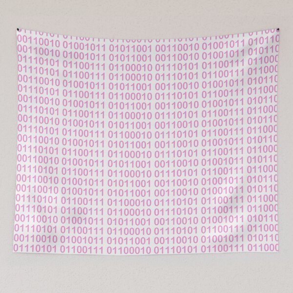 Item preview, Pink Binary Code designed and sold by mixMixtli.