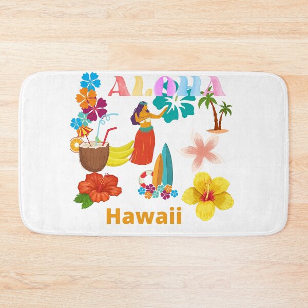 Item preview, Aloha Hawai Vacation, Hula Dancer and Flowers,hawaii flowers designed and sold by LGMmugsdesign.