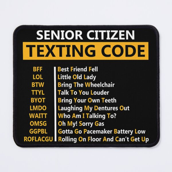 Item preview, Funny Senior Citizen's Texting Code Design Gift for Grandpa designed and sold by zacben.