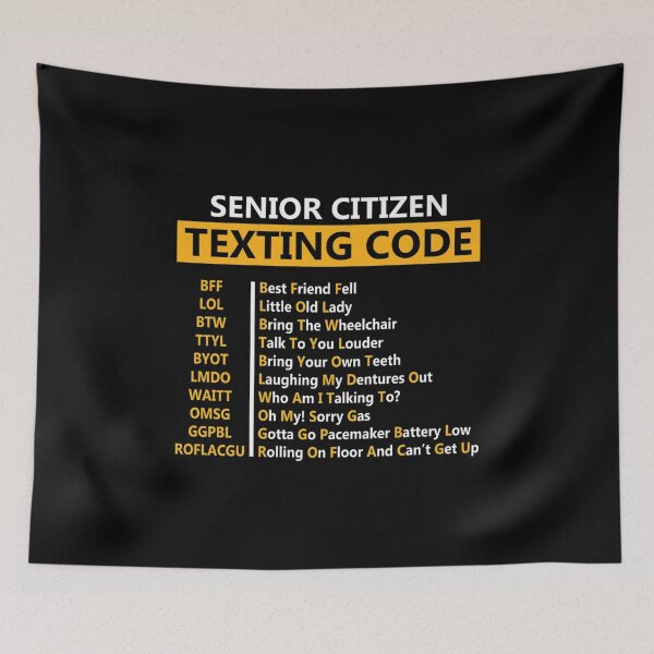 Item preview, Funny Senior Citizen's Texting Code Design Gift for Grandpa designed and sold by zacben.