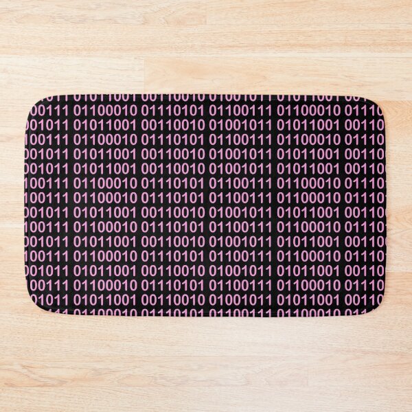 Item preview, Pink Binary Code on Black designed and sold by mixMixtli.