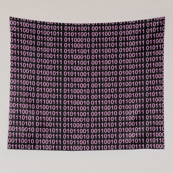 Item preview, Pink Binary Code on Black designed and sold by mixMixtli.