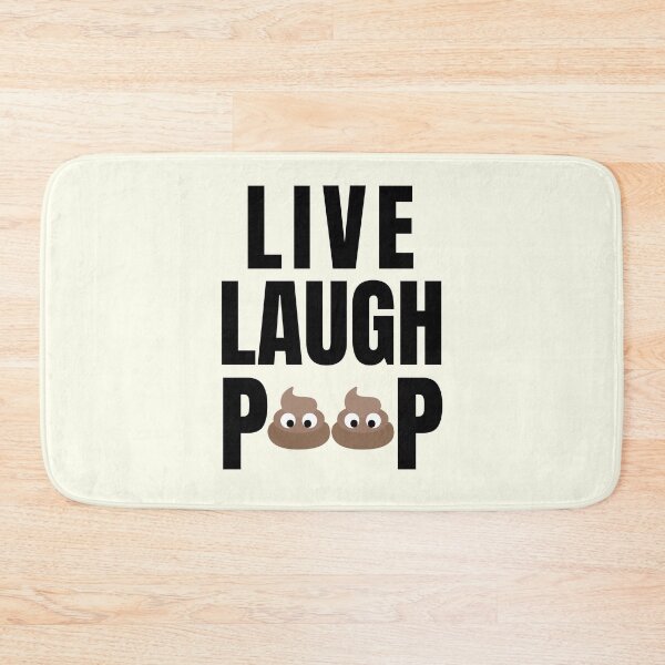 Item preview, Live Laugh Poop - Black White Retro Typography | Funny Humorous Meme designed and sold by Delandor.