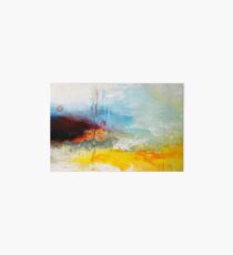 Yellow Blue Abstract Art Print Art Board