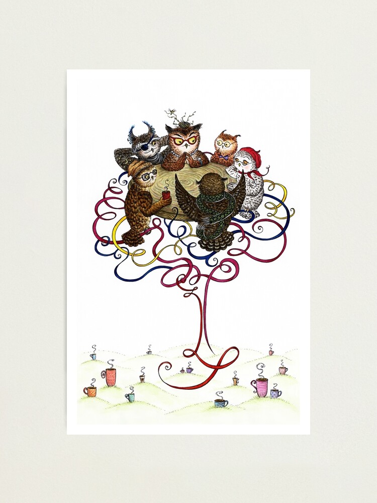 Alternate view of Art-School Owl Assembly Photographic Print