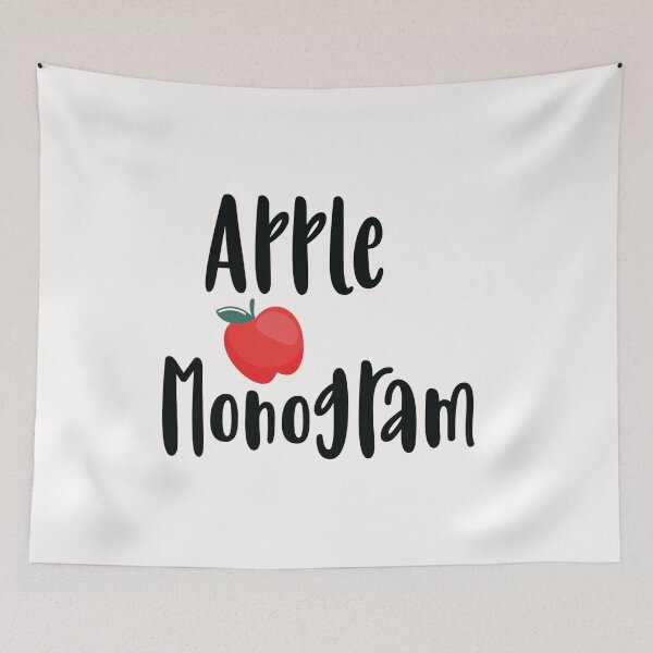 Item preview, Apple Monogram designed and sold by AuroraApparel.