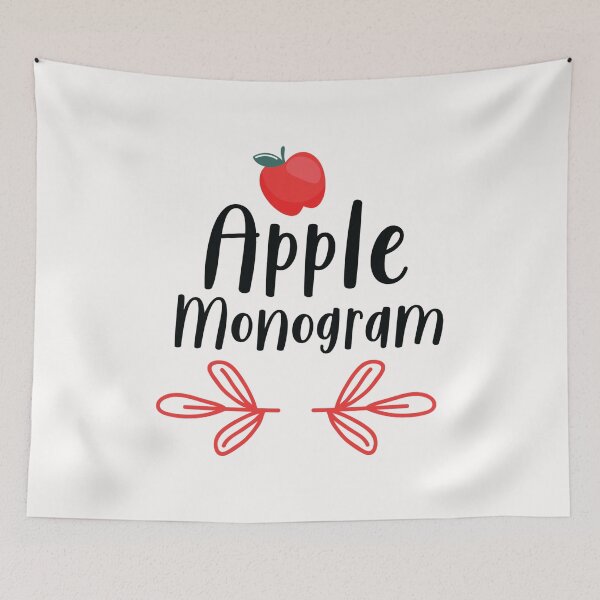 Item preview, Apple Monogram designed and sold by AuroraApparel.
