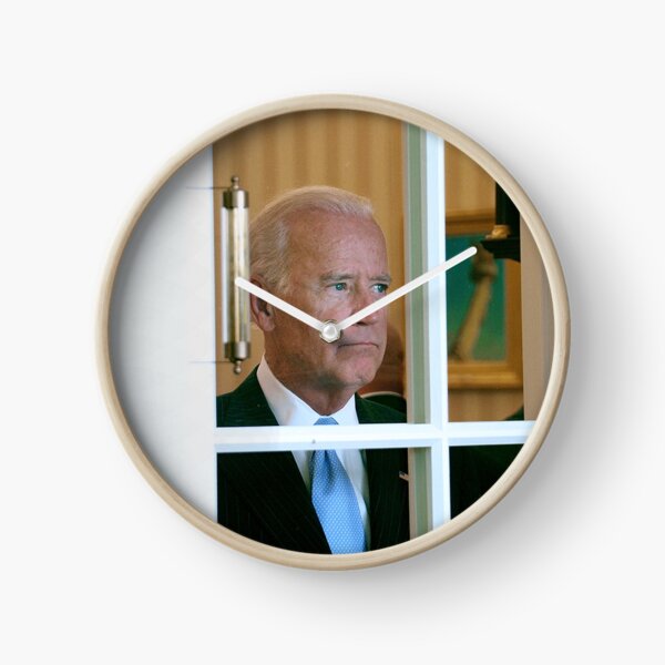 Joe Biden Staring Out Window Clock