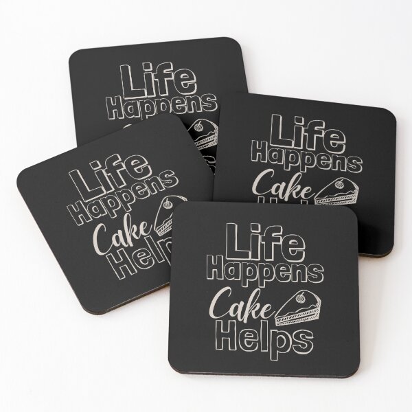 Item preview, Life Happens Cake Helps - perfectly pale grey designed and sold by BTCelebration.