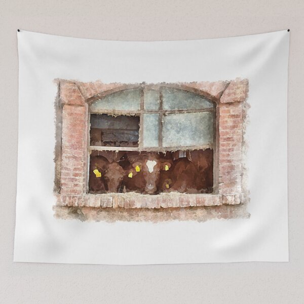 Item preview, Cows facing the barn window designed and sold by Giuseppe Cocco.