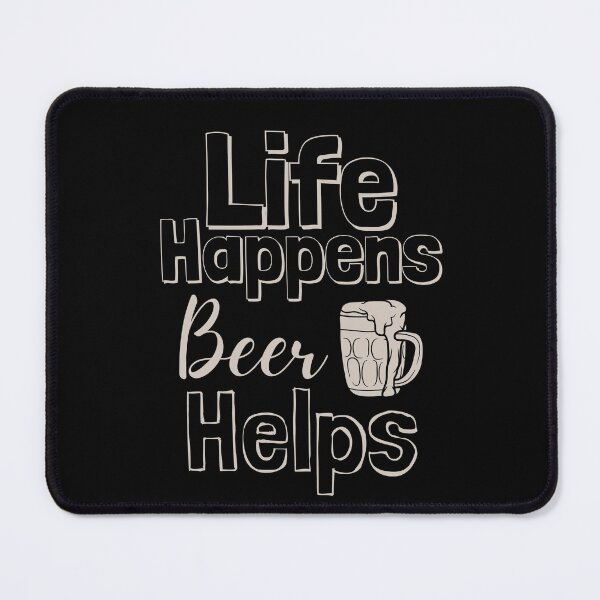 Item preview, Life Happens Beer Helps - perfectly pale grey designed and sold by BTCelebration.