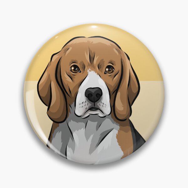 Item preview, Cute Tri-Colour Beagle Dog | Yellow Background designed and sold by shirinsart.
