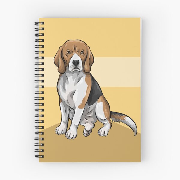 Item preview, Cute Tri-Colour Beagle Dog | Yellow Background designed and sold by shirinsart.