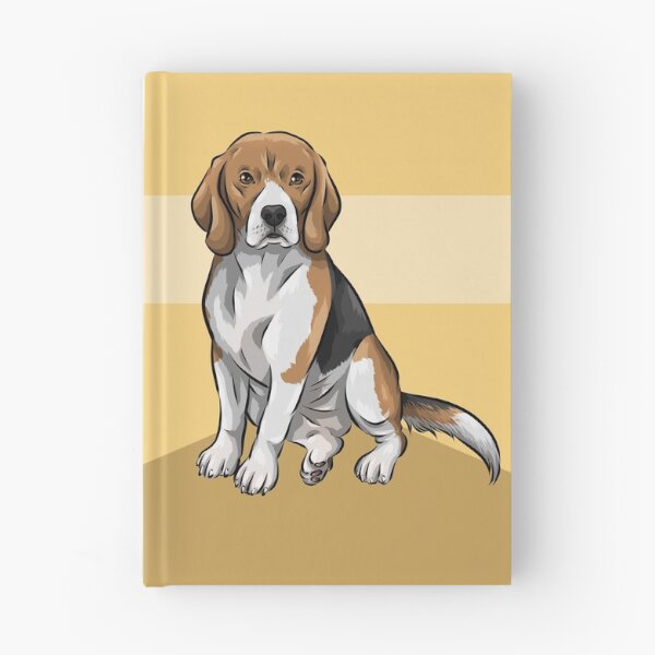Item preview, Cute Tri-Colour Beagle Dog | Yellow Background designed and sold by shirinsart.