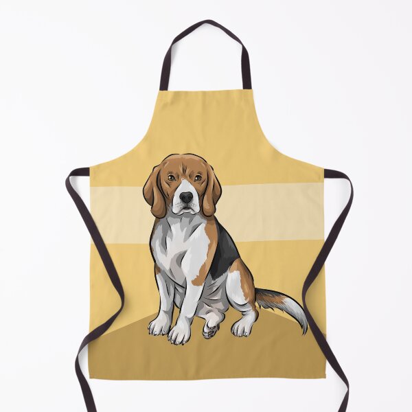 Item preview, Cute Tri-Colour Beagle Dog | Yellow Background designed and sold by shirinsart.