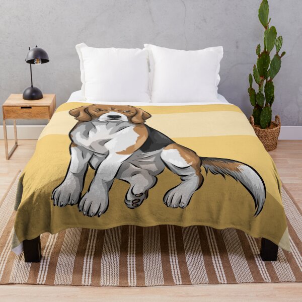 Item preview, Cute Tri-Colour Beagle Dog | Yellow Background designed and sold by shirinsart.